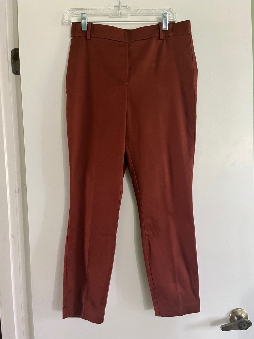 H&M Women's Rust Straight-Leg Trousers